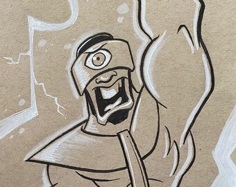 Tri-Klops - original pen and ink sketch