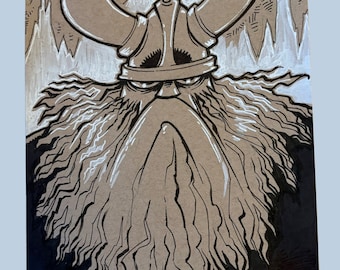 Surly Viking - original pen and ink sketch