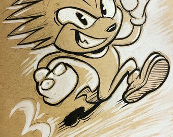 Knuckles - original pen and ink sketch