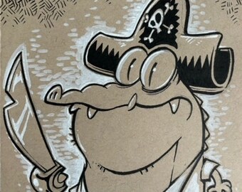 Pirate Crocodile - original sketch