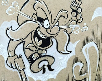 Yosemite Sam - original pen and ink sketch