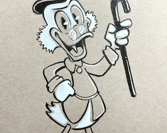 Unca Scrooge - original pen and ink sketch
