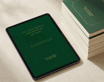 90-Day Abundance Journal | Manifestation & Gratitude Prompts (PDF Download)