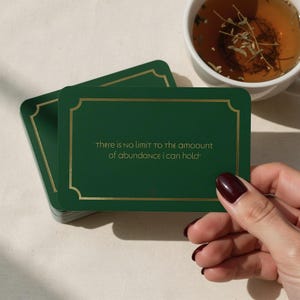 Tarjetas de Afirmación de Abundancia / Baraja de Mentalidad Monetaria (140 tarjetas en PDF, descarga instantánea)