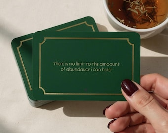 Abundance Affirmation Cards | Money Mindset Deck (140 Card PDF, Instant Download)