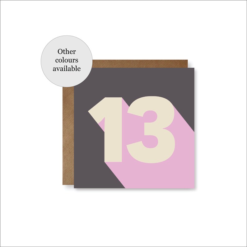 13th Birthday Card Girl, 13th Card Girl, 13 Today, 13th Card Bild 1