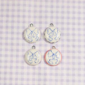 Ceramic Bow Charm - Blue