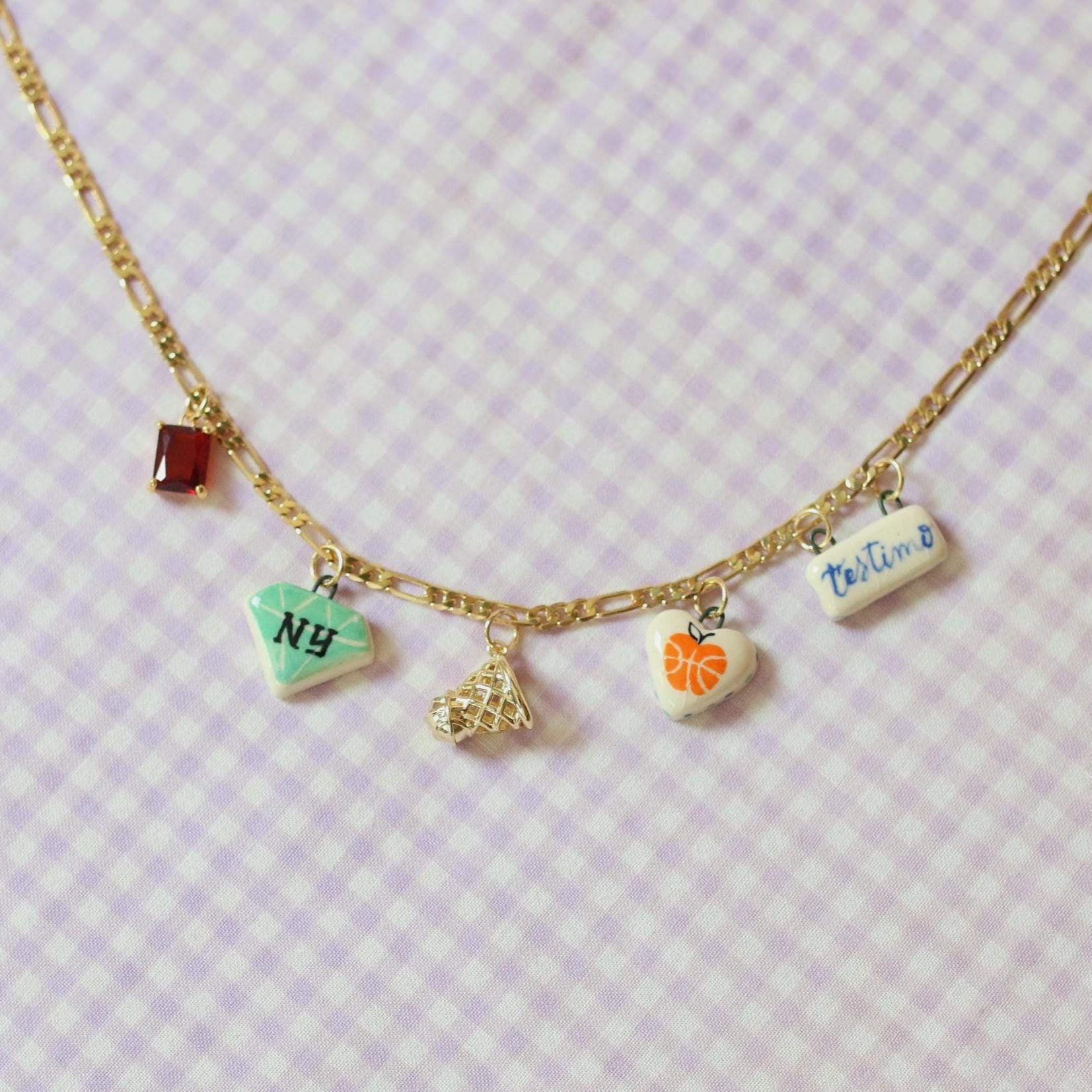 Breanna Stewart The Icon Collection Charm Necklace - Handmade Ceramic Charms - Made to Order