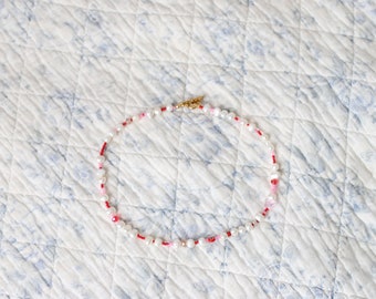 Pink Beaded Necklace - Freshwater Pearls