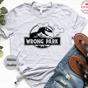 Wrong Park Shirt, Disneyland Thema Park Shirt, Wrongpark Tshirt, Disney Dinosaur Shirt, Jurassic Park Shirt. Tyrannosaurus Shirt, Disney