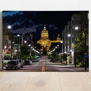 Des Moines Iowa Metal Print, Des Moines Print, Iowa Wall Art, Cityscape Wall Décor, City Art Prints, Des Moines Iowa Art, Iowa Photography