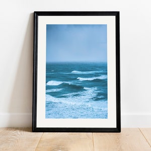 Kauai Ocean Print, Moody Ocean Print, Hanalei Bay, Hawaii Wall Art, Kauai Print, Hawaii Photography, Kauai Wall Art, Large Wall Art