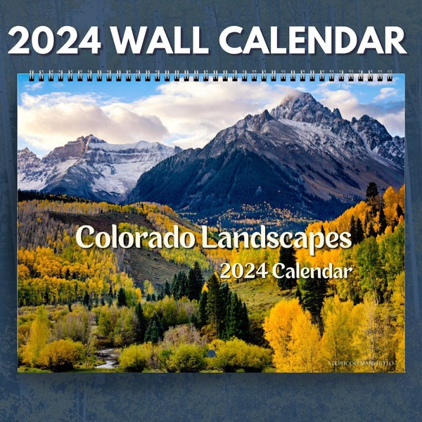 2024 Colorado Landscapes Wall Calendar, Monthly Wall Calendar, Mountain Nature Calendar, Personal Wall Calendar, Nature Photography