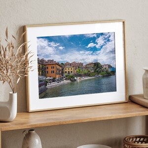 Lake Como Print, Colorful Varenna Town Print, Italy Photography, Como Lake, Italy Wall Art, Lake Como Italy Travel Gift, European Village