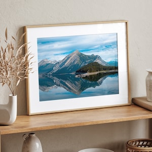 Canadian Rockies Mountain Reflection Print, Alberta Photography, Kananaskis Print, Wall Décor, Wall Art Prints, Nature Print, Peter Lougheed