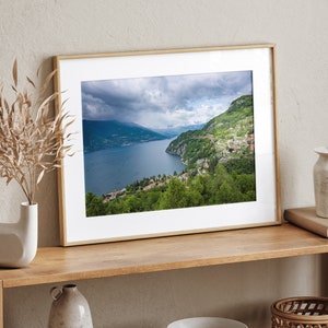 Lake Como Print, European Mountain Lake Print, Italy Photography, Como Lake, Italy Wall Art, Lake Como Italy Travel Gift, European Village