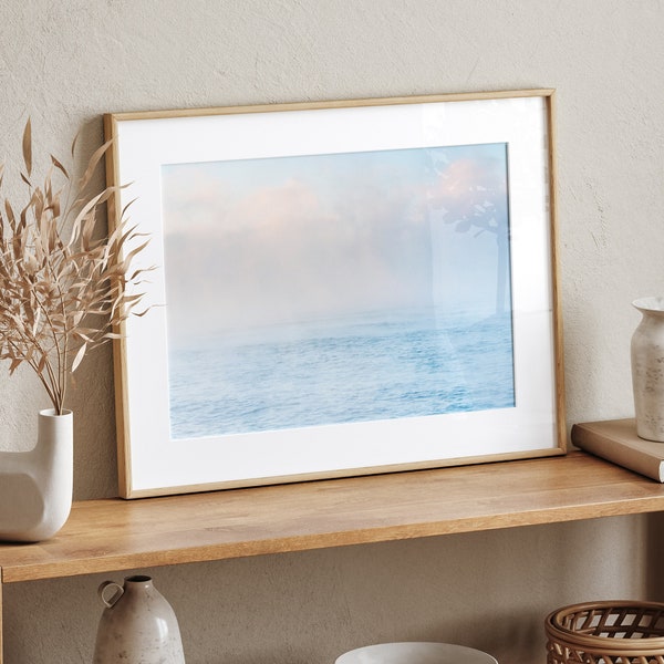 Lake Superior Print, Grand Marais Print, Boho Coastal Minimalistic, Winter Photography, Wall Art Prints, Minnesota Print, Pastel Ocean Print