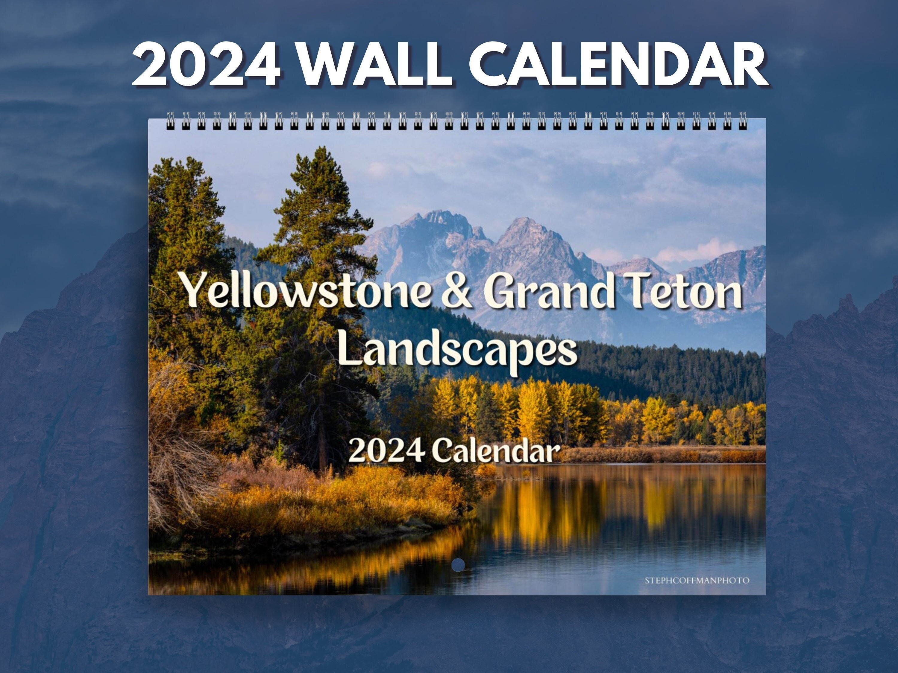 2024 Yellowstone and Grand Teton Landscapes Wall Calendar, Monthly Wall