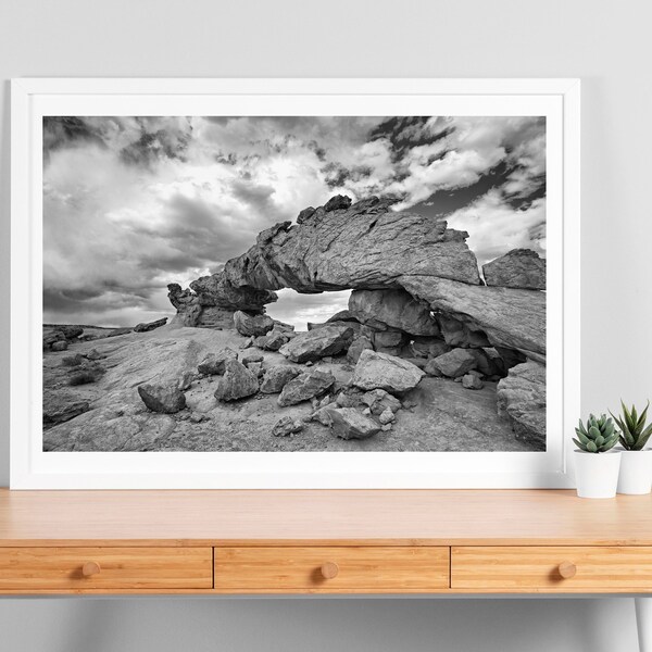 Black White Desert Art Etsy