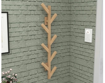 Tree Branch Coat Rack | Wooden Coat Rack | Hanging Clothes Rack | Wall Rack Clothes Hanger | Entryway Coat Rack | Housewarming Gifts