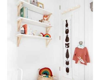 Wooden Nursery Wall Shelf Set of 3 | Montessori Wooden Shelf | Kids Room Shelves | Wooden Bookcase | Nursery Decoration | Kids Furniture