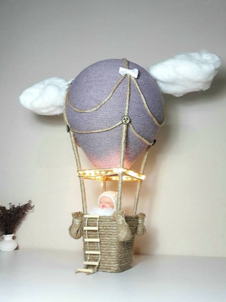 Hot Air Balloon Nursery Light Nursery Decor Purple Nursery Etsy