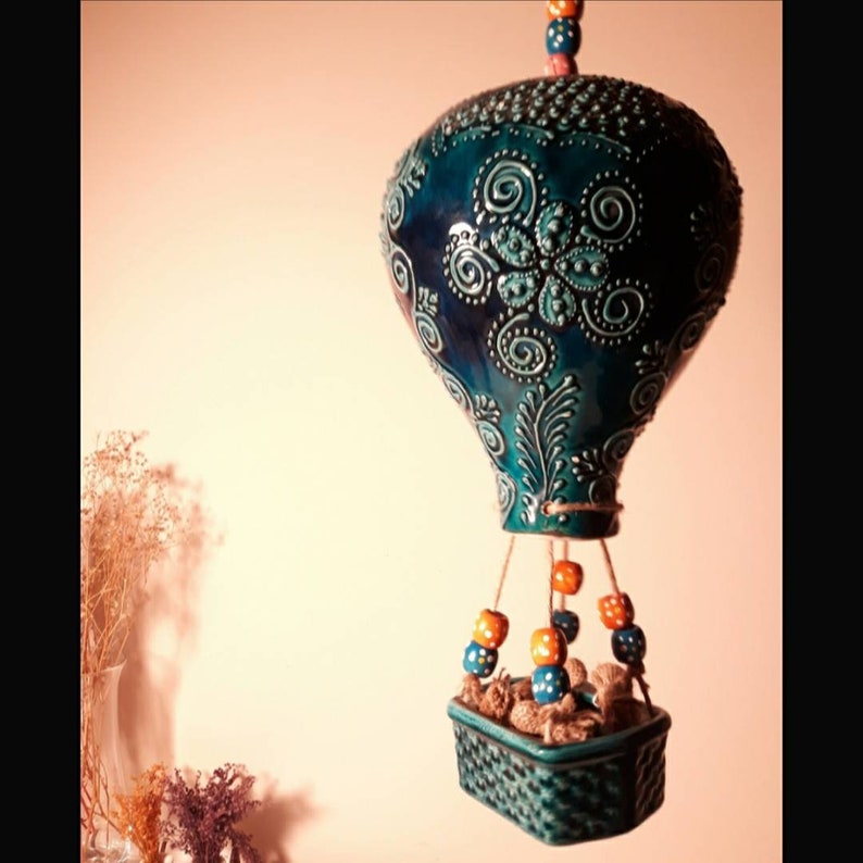 Hot Air Balloon Decor Nursery Decor Hanging Vintage Handmade Etsy