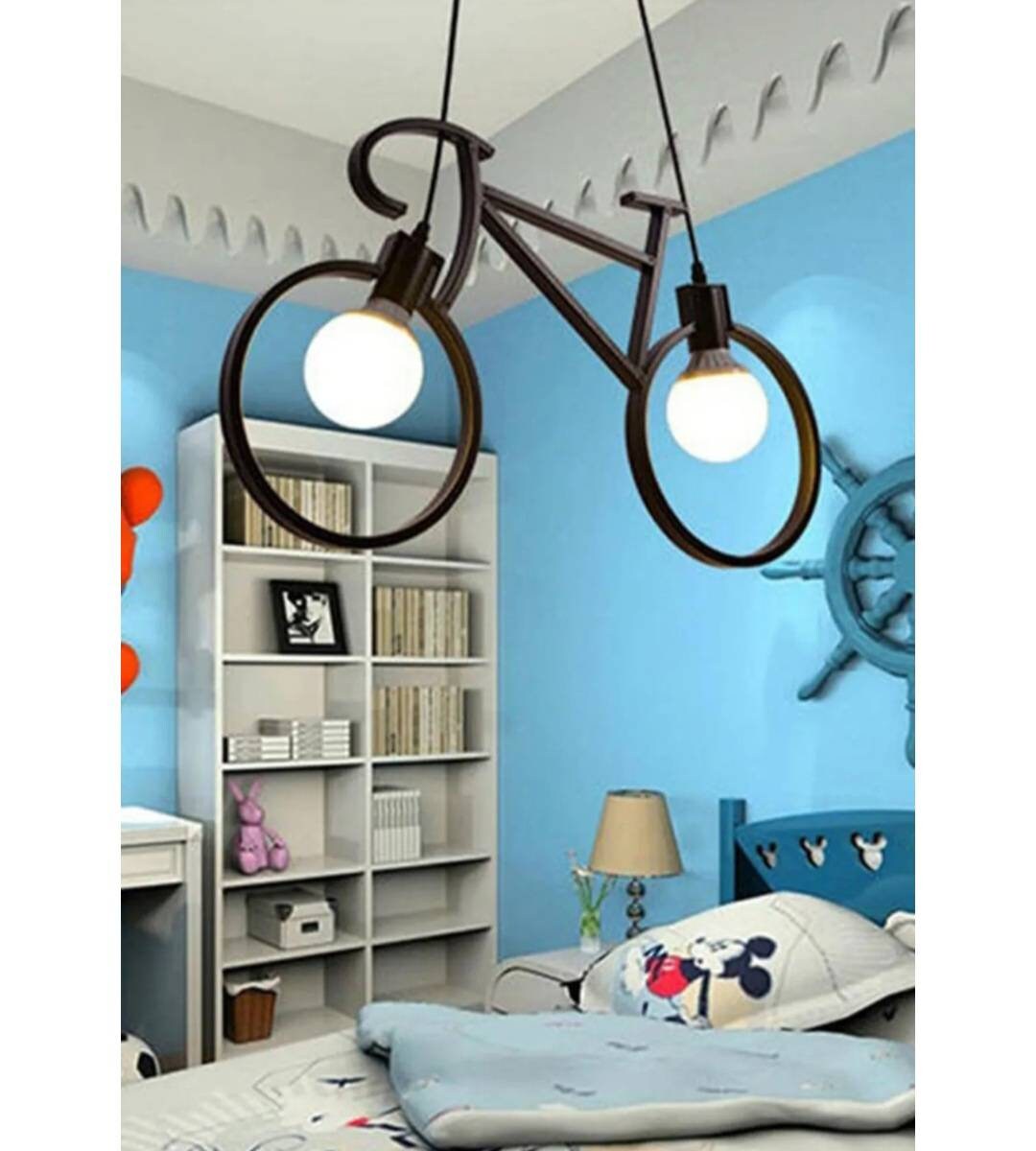 Metal Bicycle Light Fixtures Bicycle Nursery Light for Kids Nursery
