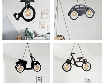 Suspension en bois pour chambre d'enfant | Lumière de pépinière pour enfants | Lampe à suspension pour chambre d'enfant | Luminaires pour chambre d'enfant | Lumière de chambre d'enfants