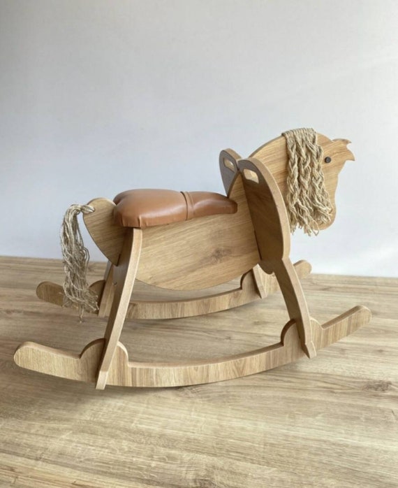 Rocking Horse, Rocking Toy, Wooden Rocking Horse For Toddler, Gift For Kids, Toddler Toy, Wooden Rocking Horse