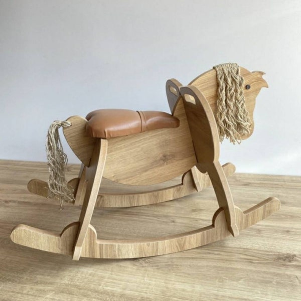 Schaukelpferd, Schaukelspielzeug, Schaukelpferd aus Holz für Kleinkinder, Geschenk für Kinder, Kleinkindspielzeug, Schaukelpferd aus Holz