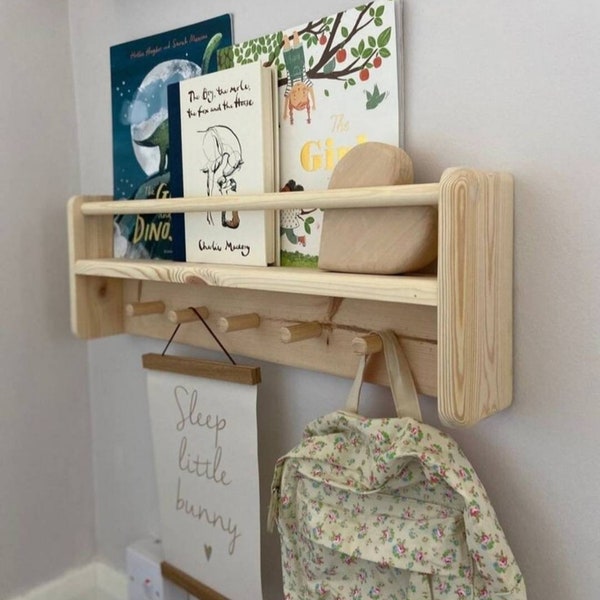 Nursery Shelf With Rod Etsy