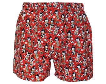 Kokeshi dolls boxers - Japanese style boxer shorts