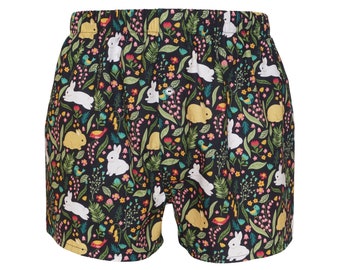 Floral Spring Bunnies boxers - rabbit boxer shorts