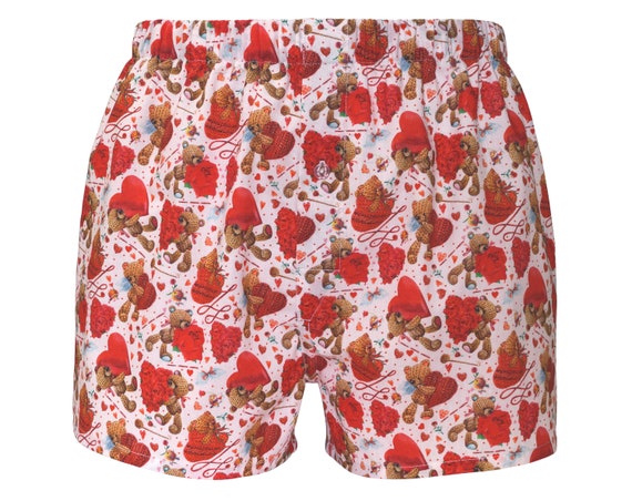 Bear Heart Hugs Boxers Valentines Boxer Shorts Etsy