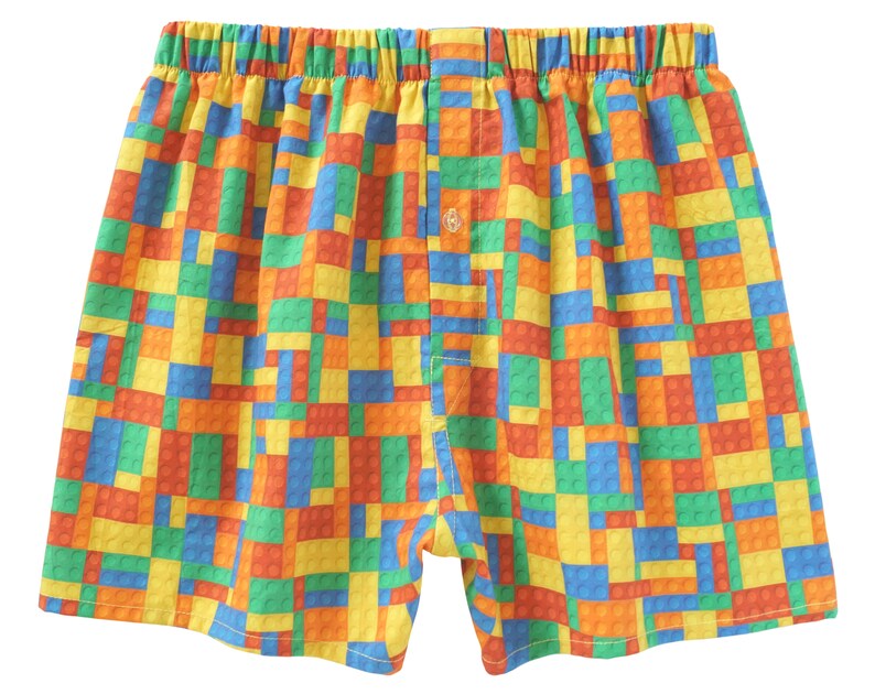 multi-coloured lego boxer shorts Toy blocks boxers