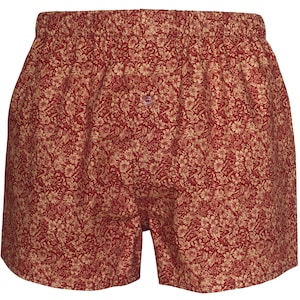 Elegant floral boxer shorts - red boxers