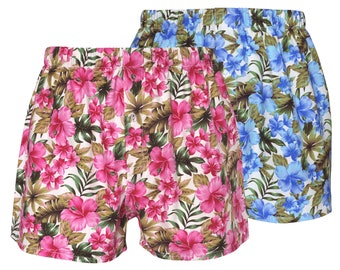 Hibiscus boxers - tropical flowers unisex boxer shorts