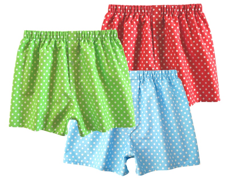 Spotty Boxers Green Blue and Red Spot Polka Dot Boxer - Etsy