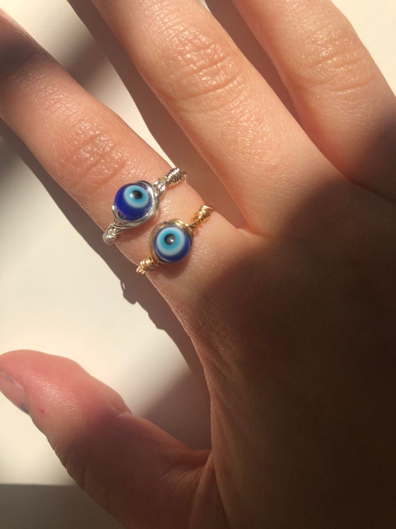 Evil eye shop ring etsy