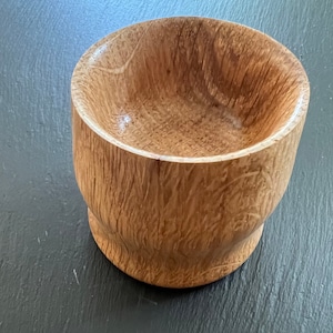 Small Hand Turned White Oak Bowl. Signed by artist on the base. Perfect trinket bowl.