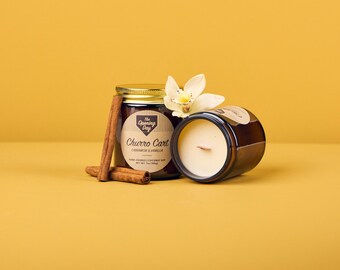 Churro Scented Candle, Baseball Inspired, Hand-Poured by The Opening DayHand-Poured by The Opening Day