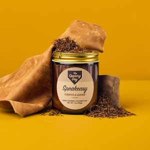 Baseball Inspired Scented Candle, Tobacco and Leather, Hand-Poured by The Opening Day image 1