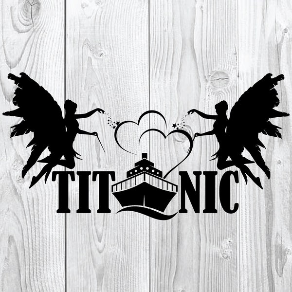 Titanic and angel vector art /(EPS,AI,JPEG,png,pdf,svg,png) Instant download/unisex