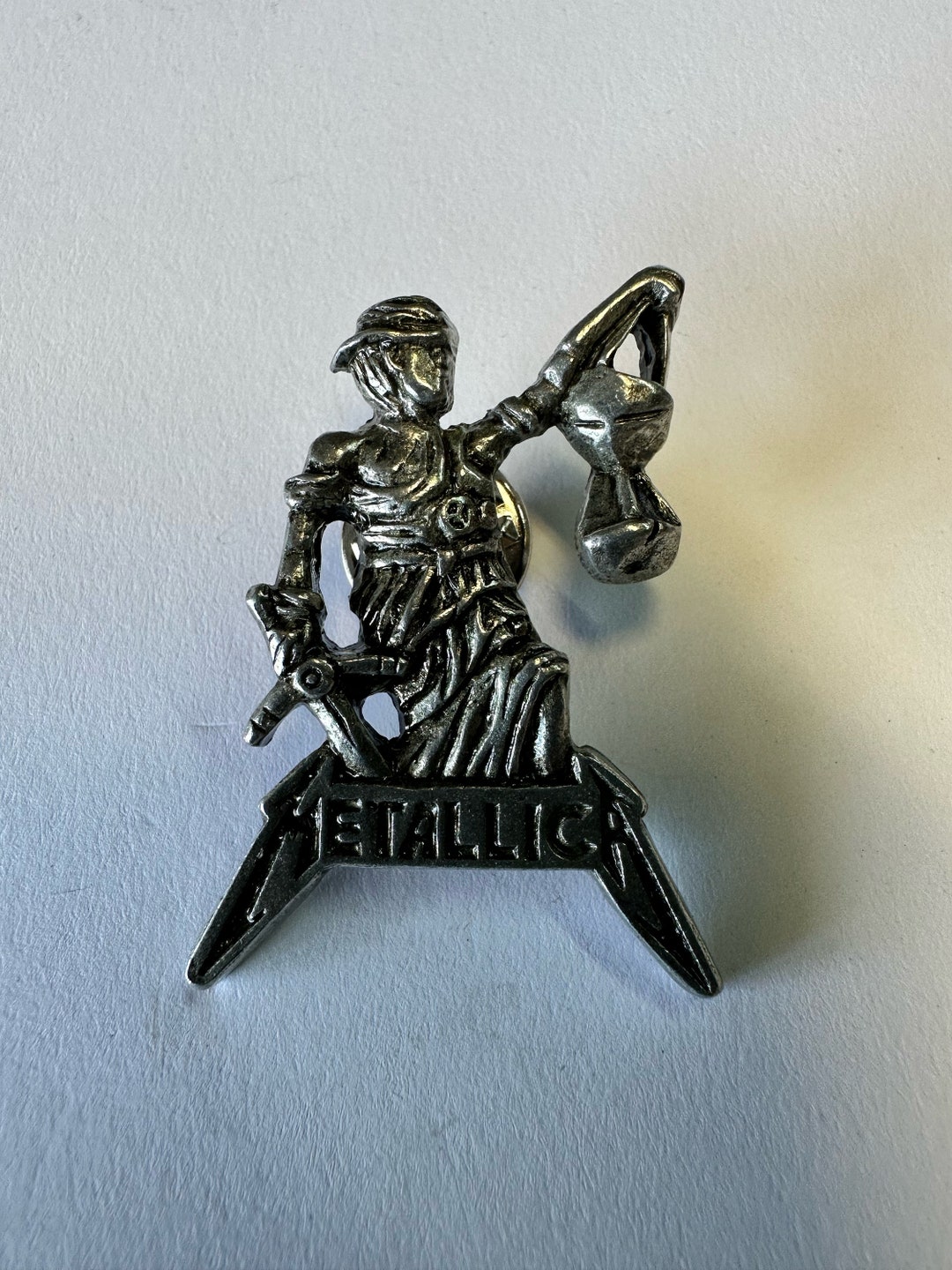 Punk Enamel Pins Metallica Scales includes FREE Secure Padded Shipping Etsy