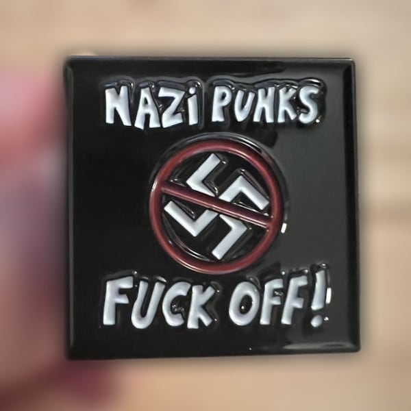 Punk Enamel Pins | Dead Kennedys Nazi Punks Fuck Off (Includes FREE Secure Padded Shipping)