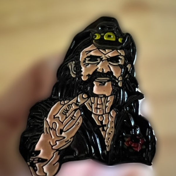 Punk Enamel Pins | Motorhead Lemmy (Includes FREE Secure Padded Shipping)