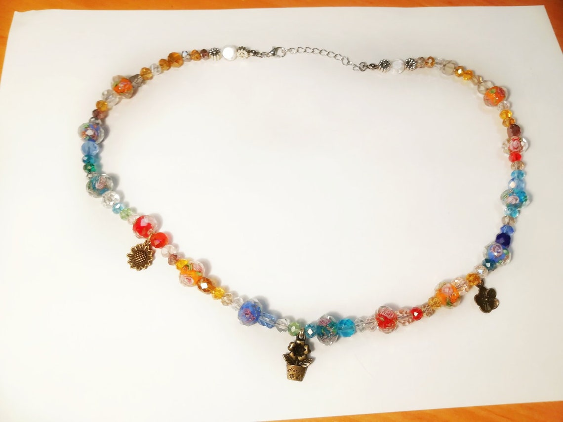 Murano glass necklace Etsy