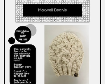 The Maxwell Beanie PRINTABLE Knitting Pattern