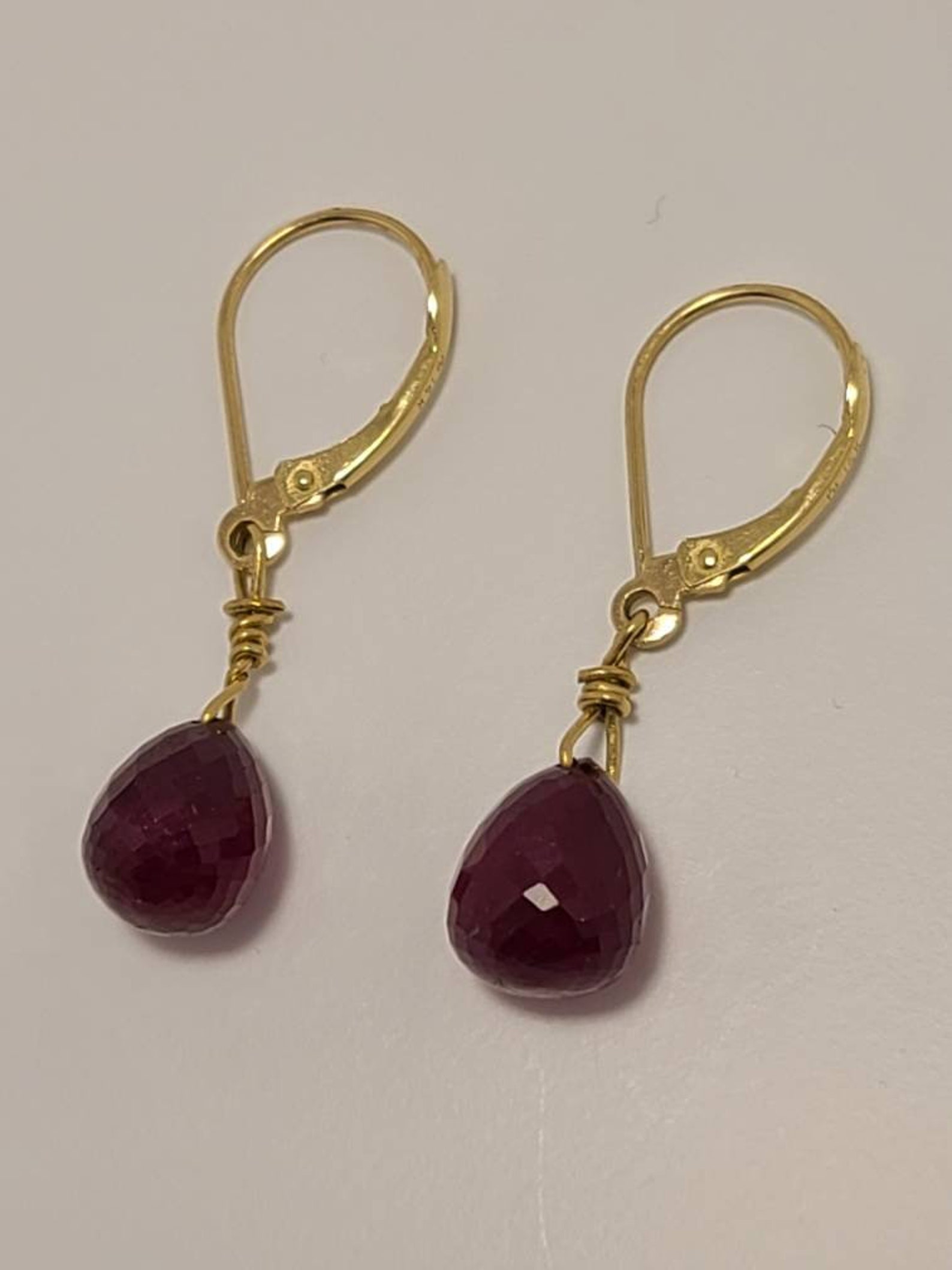 Ruby necklace and earing set | Etsy